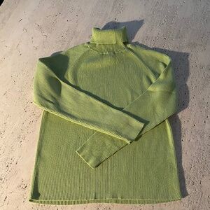 Land's End Lime Green Turtleneck Size S